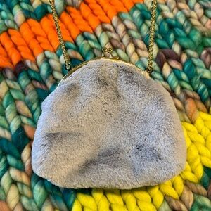 Faux fur cross body purse